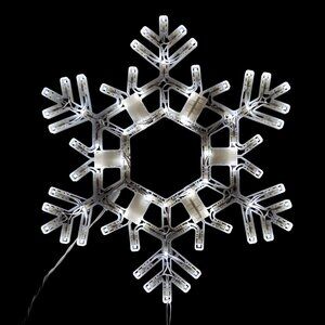 Kringle Traditions 36" LED Folding Snowflake Cool White Outdoor Decoration
